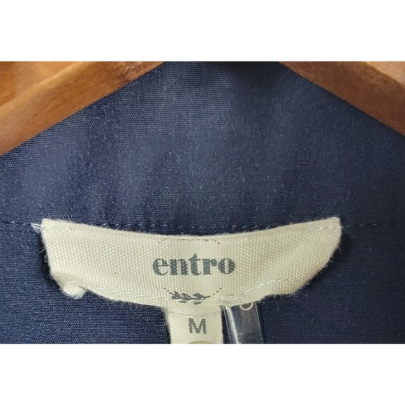 Entro Blue Full Zip Vest Drawstring Womens Medium Outdoors Hiking - Picture 4 of 7